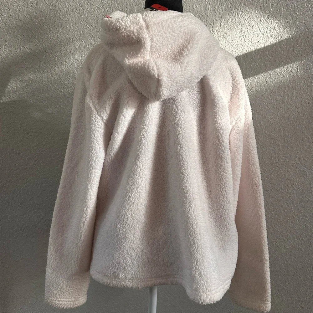 Fila Sherpa Caroline Hoodie Pullover NWT – Women’s Medium – White Cozy Fleece - Picture 3 of 6
